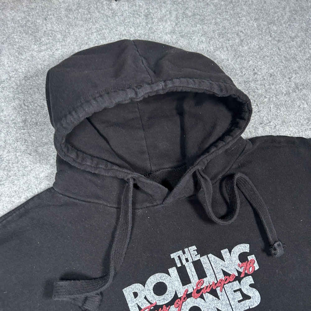 The Rolling Stones Hoodie Mens Large Black Tour of Europe 76 Berlin Rock Band - Picture 2 of 14